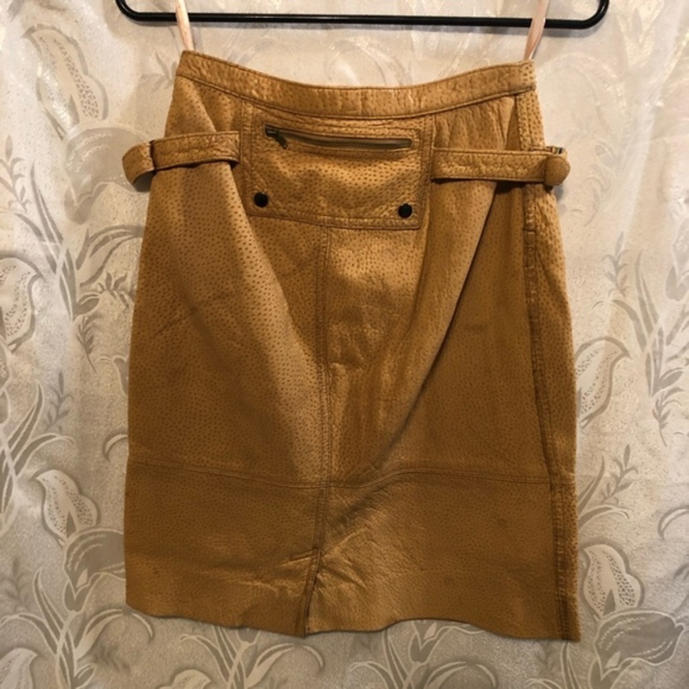 Tannery West Tan Genuine Leather Skirt